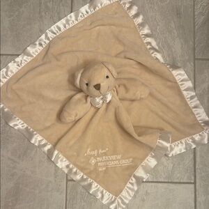 Tan Bear Security Blanket with Satin Trim Parkview physicians group